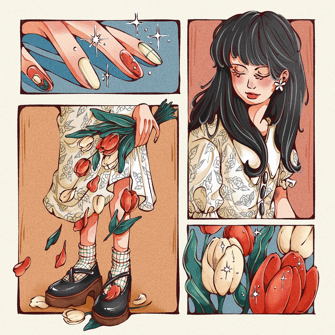 头像定制插画定制（图ZMjk4MDkwODg0） - 艺术插画 - 站酷设计师虎纹鲨鱼_lilyyy原创素材 - 站酷ZCOOL