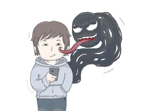 你好毒，毒液风头像绘制简化版