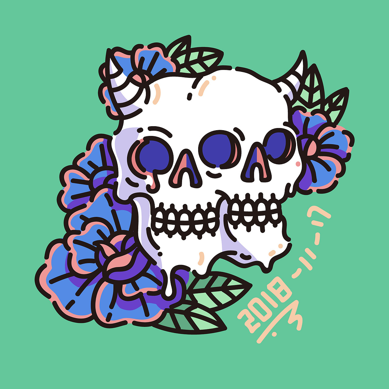 2018年插画练习丨万梦生花系列