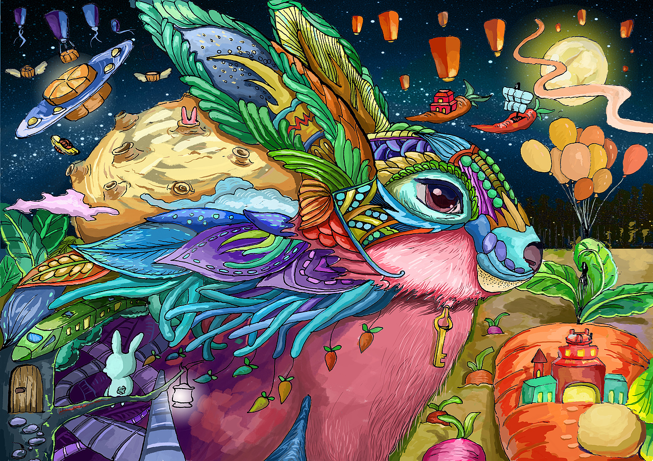 绿地兔（图ZMjIwODE2NDMy） - 创作习作 - 站酷设计师蛛蛛崖原创素材 - 站酷ZCOOL