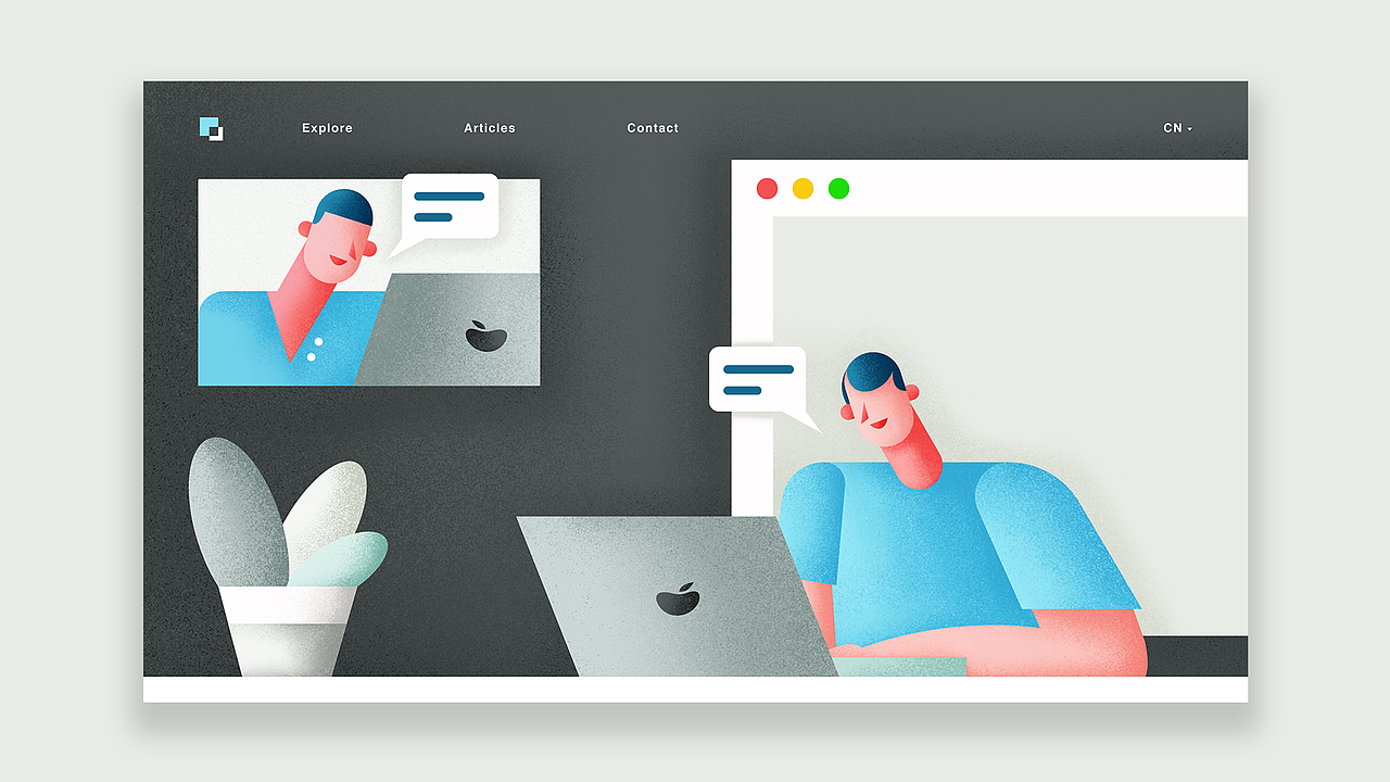 噪点插画 - 工作场景（图ZMjI4Nzk3NDY0） - 创作习作 - 站酷设计师Quinn_Chen原创素材 - 站酷ZCOOL