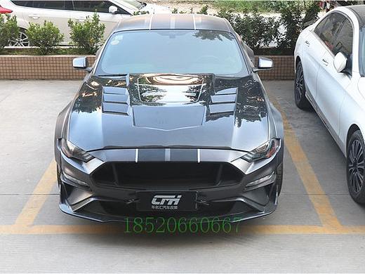 新款福特野马改装碳纤维透明发动机盖舱散热引擎盖包围