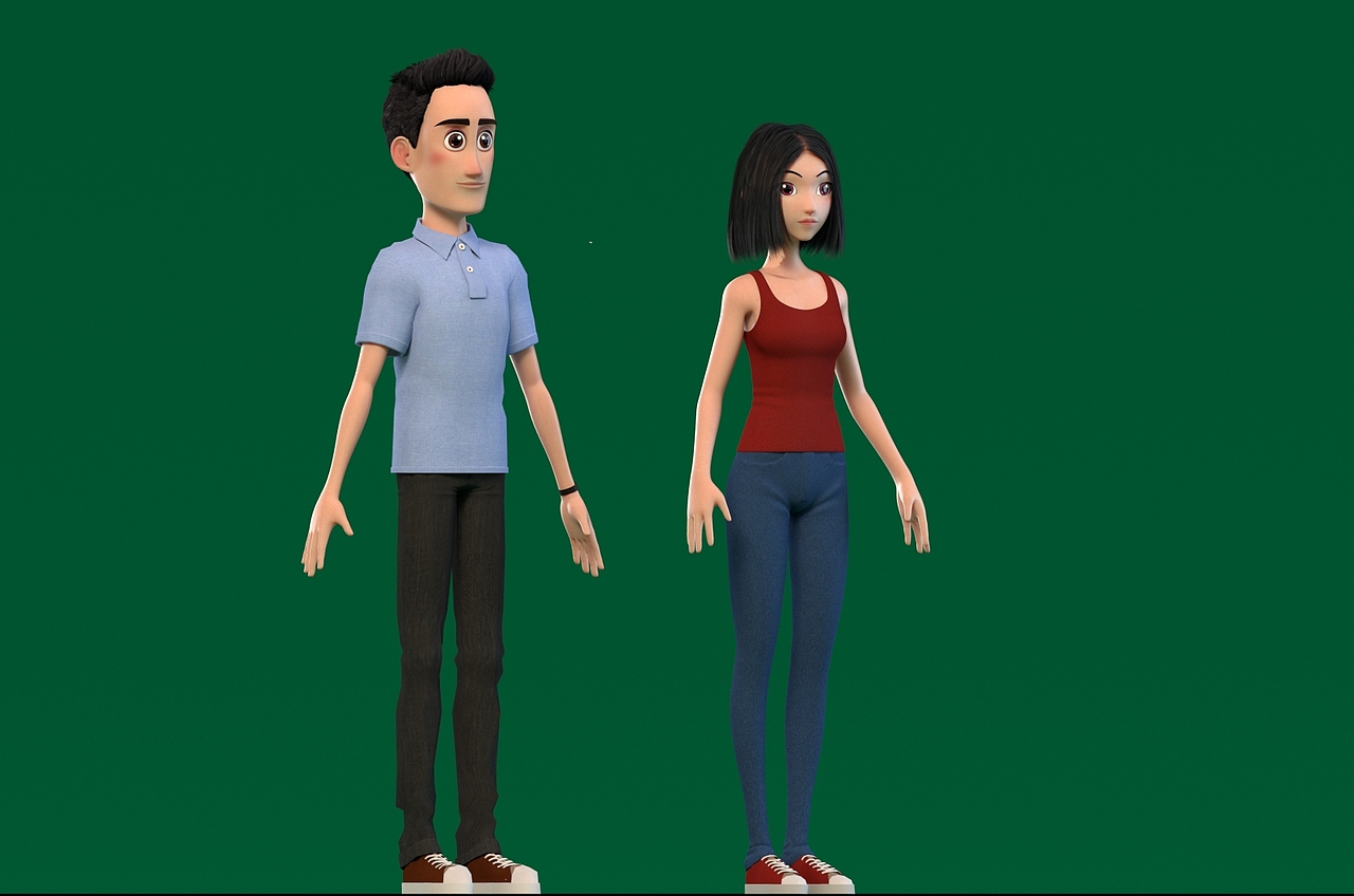 卡通角色三维动画片头制作抖音动画建模三维形象设计