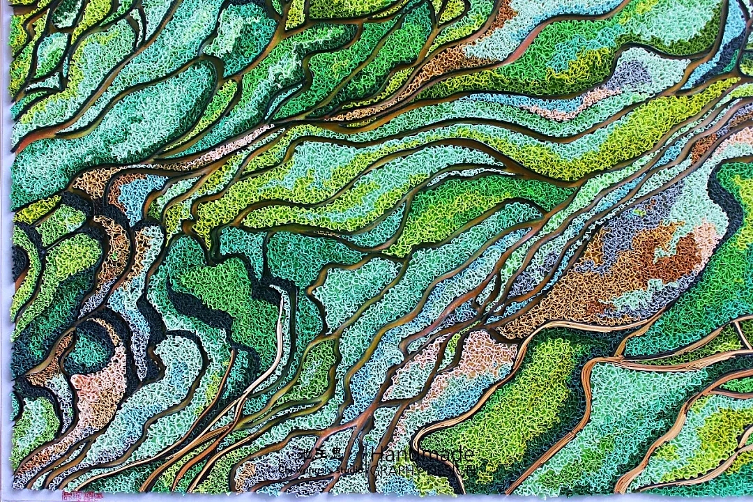 衍纸原创作品：《梯田》（图ZMTYzMzA4Mzg4） - 其他手工艺 - 站酷设计师池王思原创素材 - 站酷ZCOOL