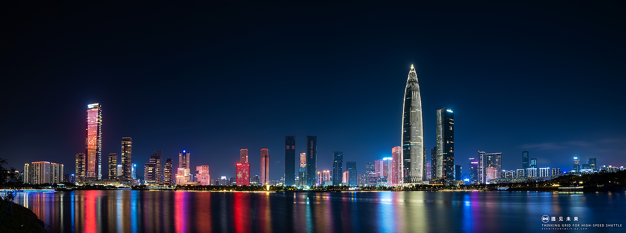 2021国庆深圳后海大桥润康春笋夜景全景拍摄