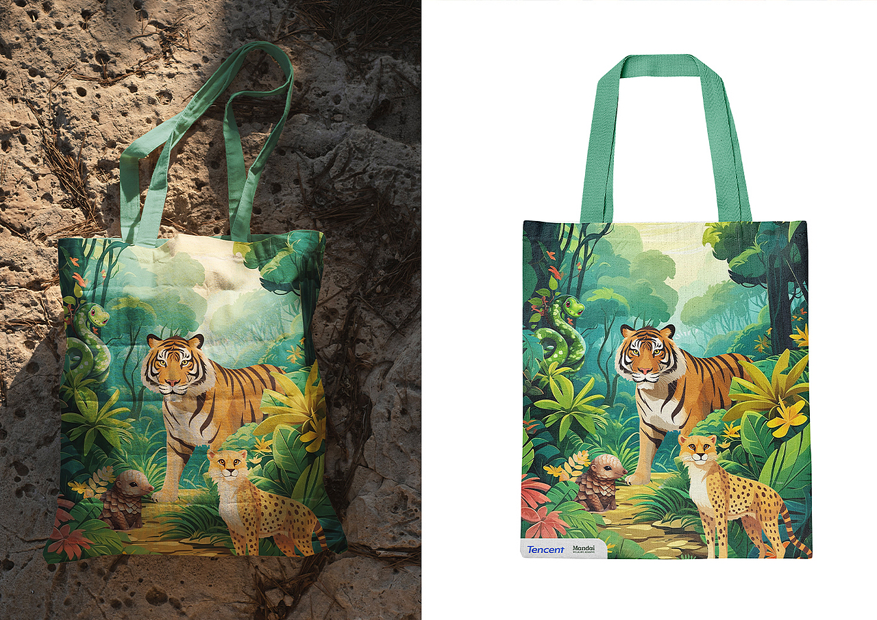 Tencent X Mandai Wildlife Reserve Totebag Design