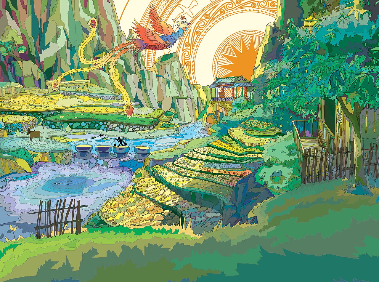 最后的百鸟羽衣系列插画设计（图ZMzMwMDE2NzAw） - 艺术插画 - 站酷设计师由野原创素材 - 站酷ZCOOL