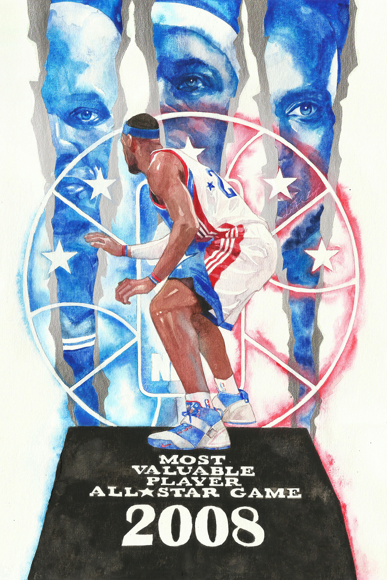 詹姆斯2008全明星MVP（图ZODQ5MjQxNzI=） - 商业插画 - 站酷设计师L泽弋原创素材 - 站酷ZCOOL