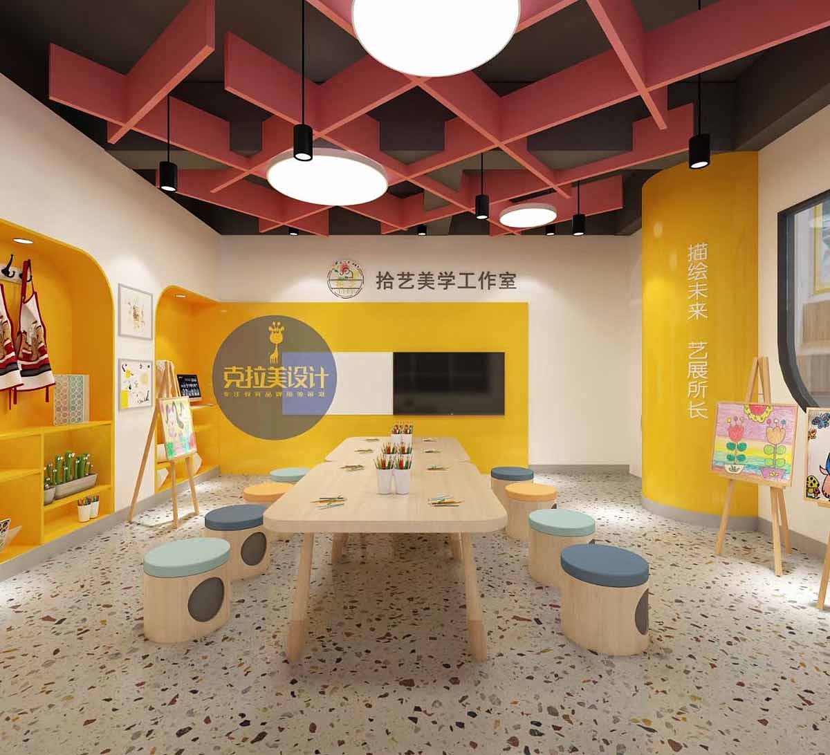 拾艺美术（图ZMjY1ODE1OTU2） - 商业空间设计 - 站酷设计师克拉美设计原创素材 - 站酷ZCOOL