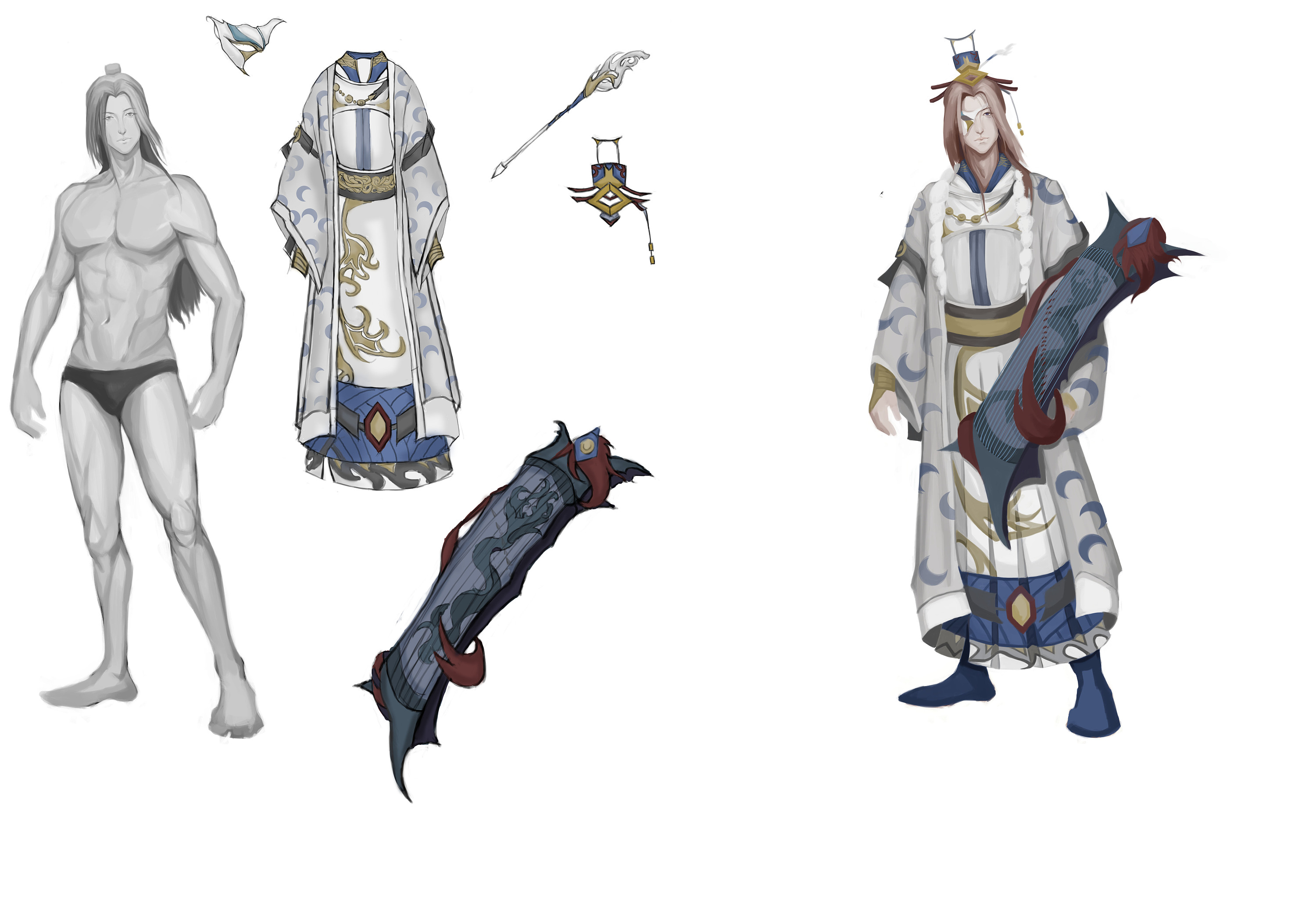 古风男|插画|游戏原画|z35761054 - 原创作品 - 站酷 (zcool)