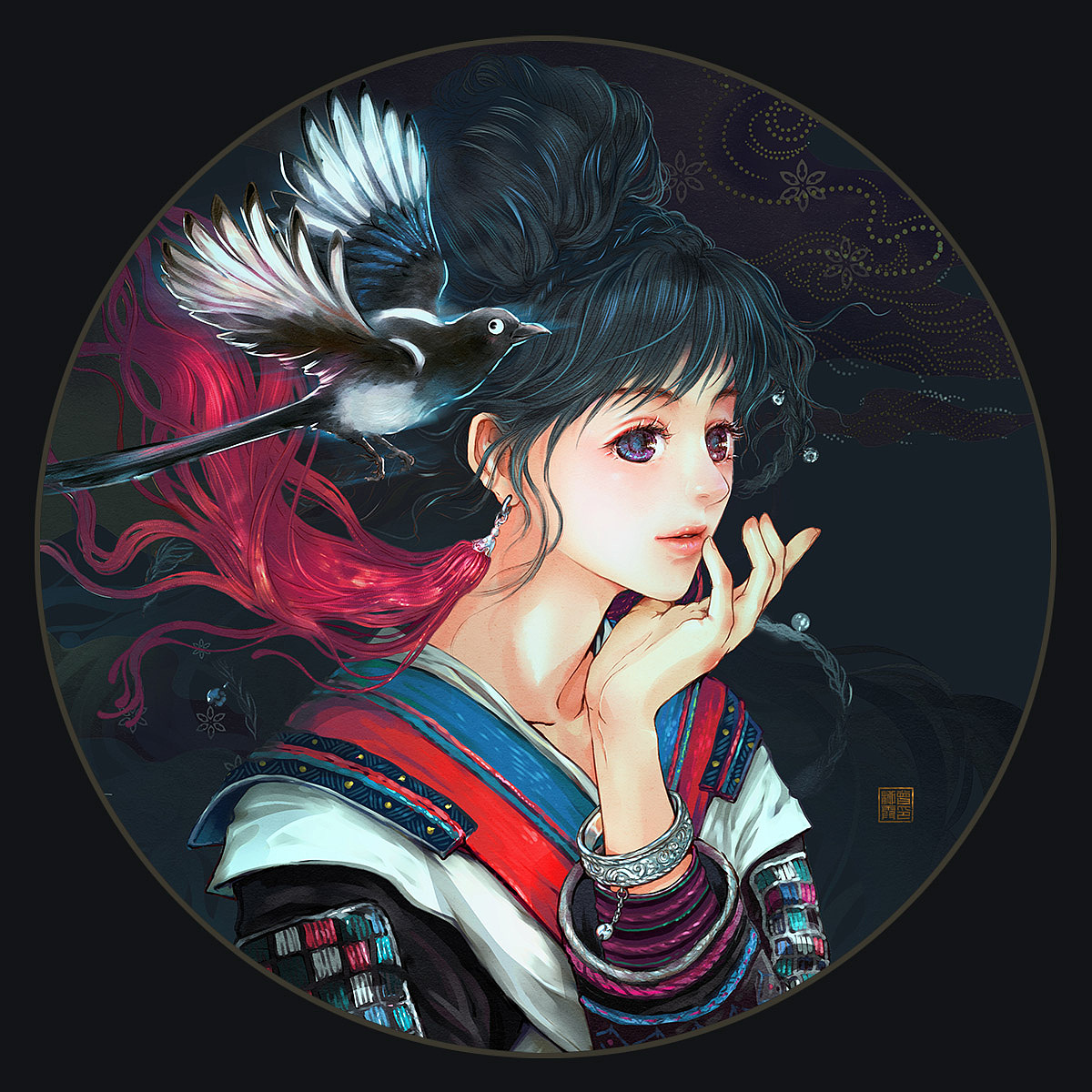 唱个山歌给你听（图ZMTQ3NjA5MTY4） - 艺术插画 - 站酷设计师玲珑绘ZLX原创素材 - 站酷ZCOOL