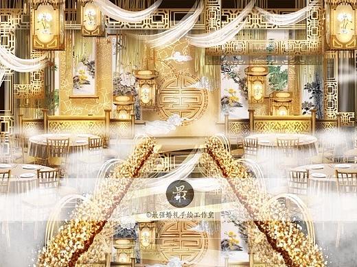 电脑手绘——中式古典金色