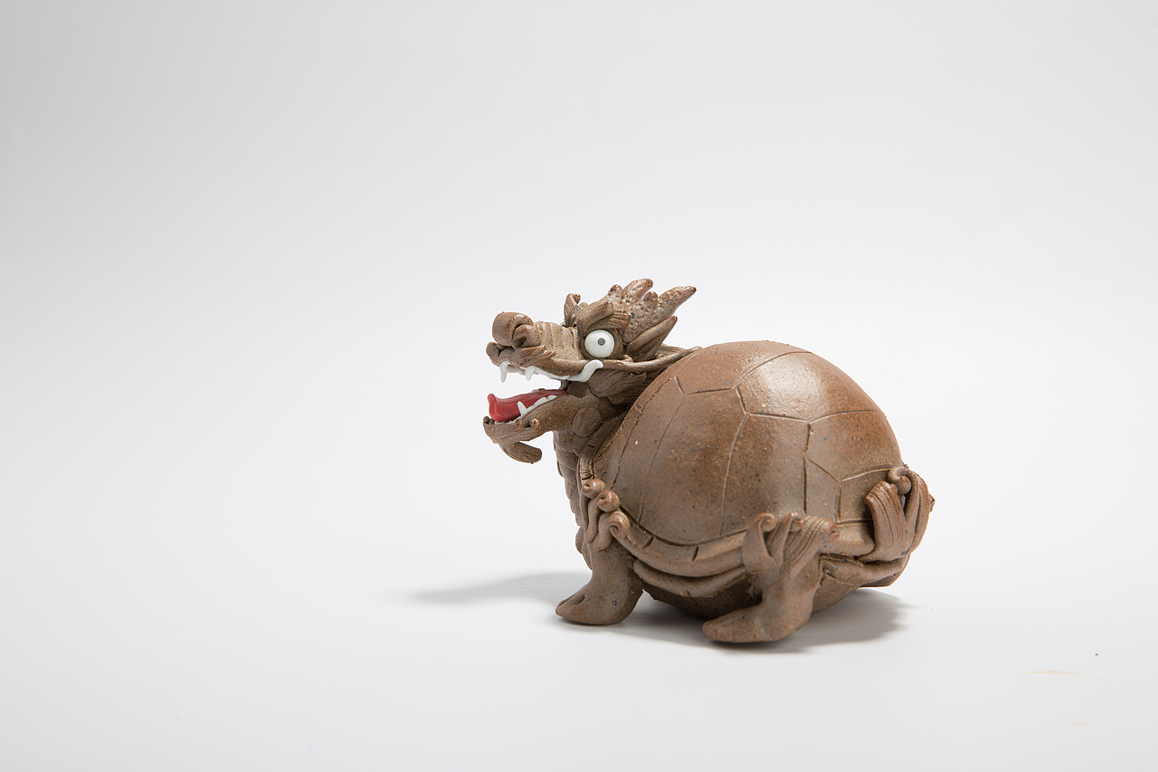 器十二景德镇手工捏雕龙九子赑屃茶宠摆件