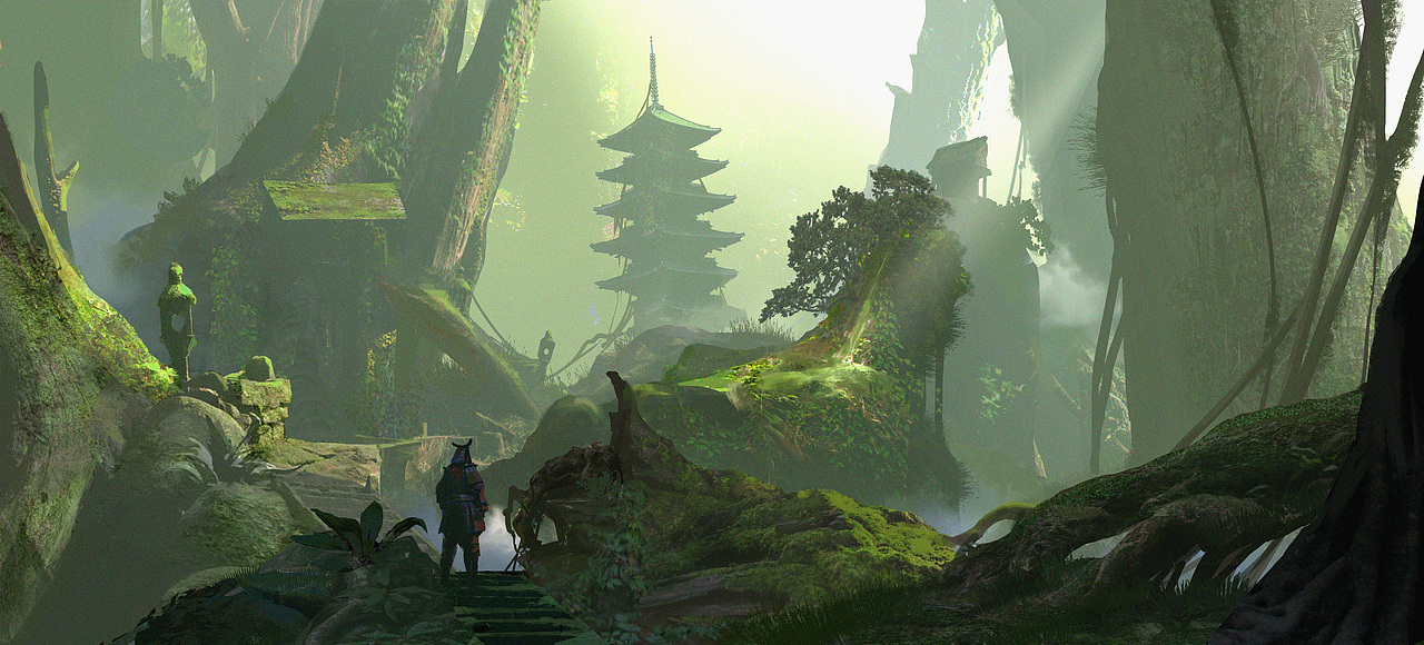 林中遺跡（圖ZMjEzMjU2MTQ4） - 概念設定 - 站酷設計師Z75325437原創(chuàng)素材 - 站酷ZCOOL