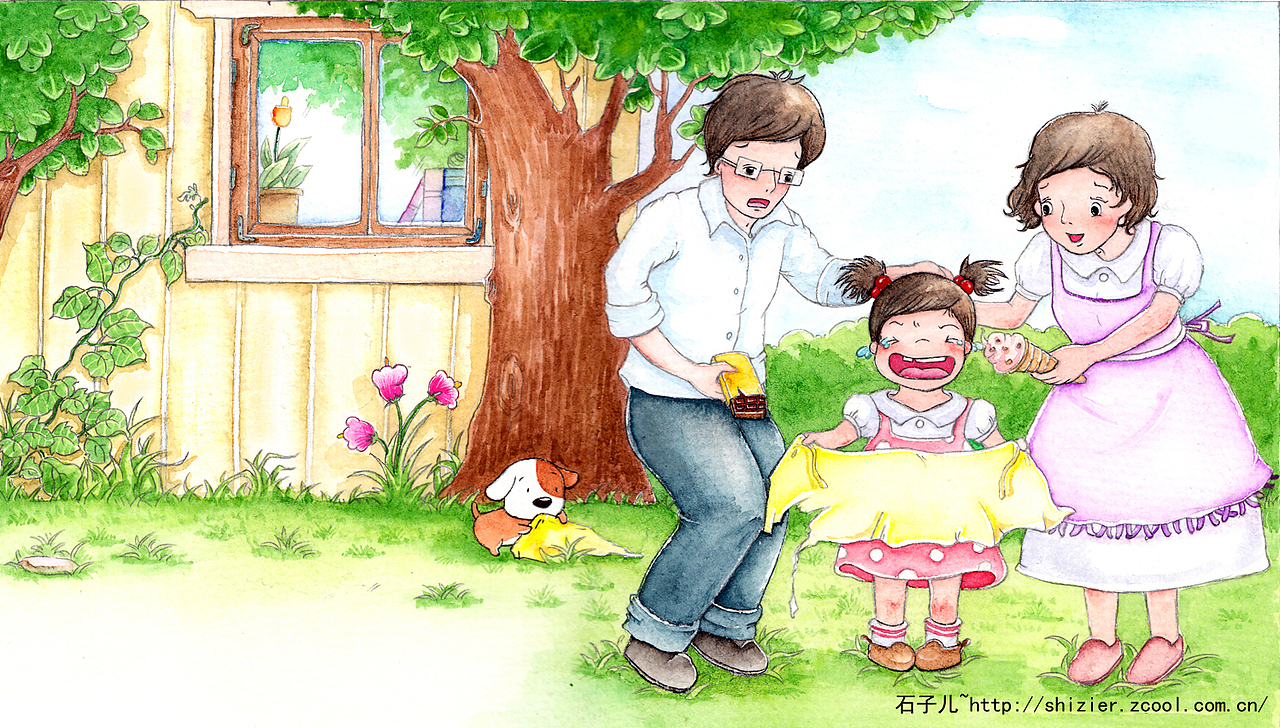 宁宁和爸爸妈妈住在一间大房子里大学时候画滴~额~额~幼儿百年经典