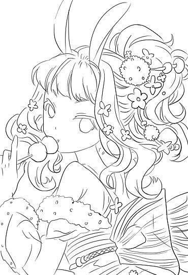 插画线条配色练习