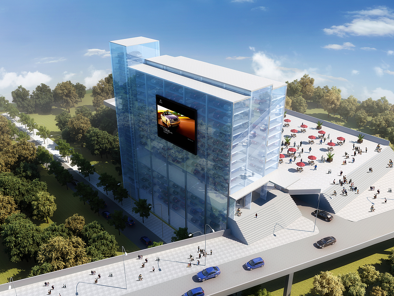 智能立体停车库（图ZNDAxNTI5MjQ=） - 建筑设计 - 站酷设计师楠大大人原创素材 - 站酷ZCOOL