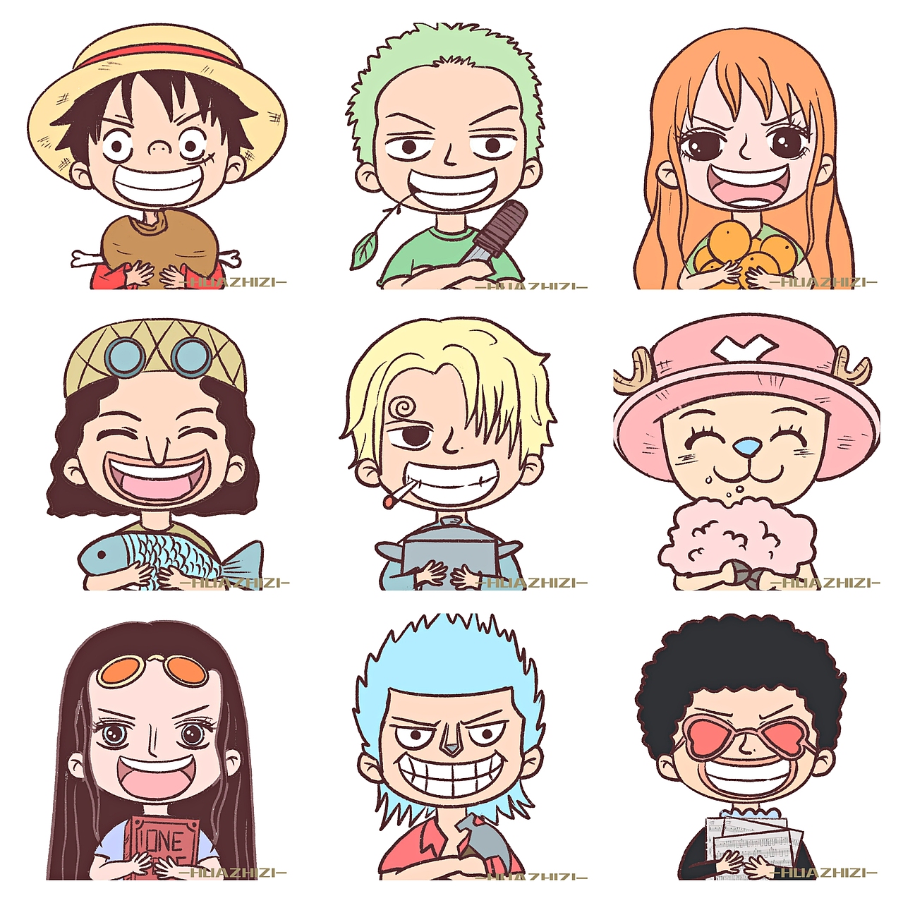 原创头像:可爱的海贼王角色头像100