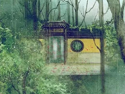 古风场景插画配色