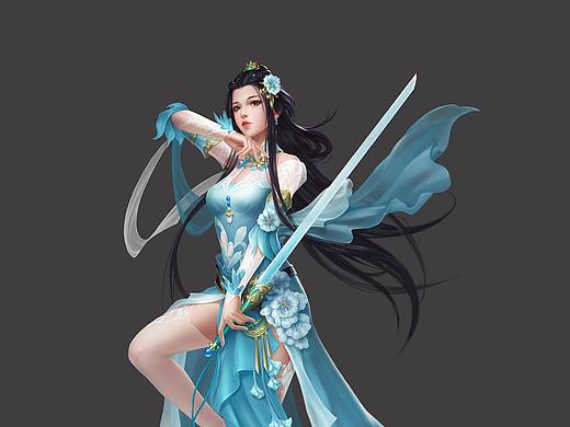 《天剑狂刀》-女主（个人主页-ZNTU5OTc5NjA=） - 游戏原画 - 站酷设计师游歌文化原创素材 - 站酷ZCOOL