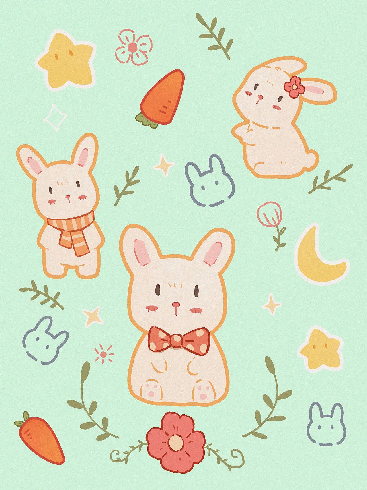 动物壁纸（图ZMzM2Nzc2OTEy） - 商业插画 - 站酷设计师执节原创素材 - 站酷ZCOOL