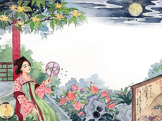 《读古诗，学作文》水彩插画配图 （一）
