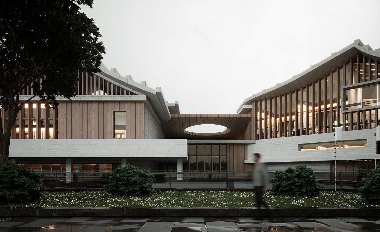 大学建筑学课设渲染