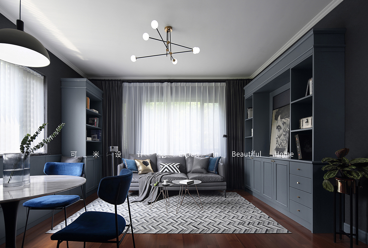 Charming Home 用灰色营造出一个简约、复古又高级的家（图ZMTY2NjE0MTMy） - 家装设计 - 站酷设计师南京可米设计原创素材 - 站酷ZCOOL