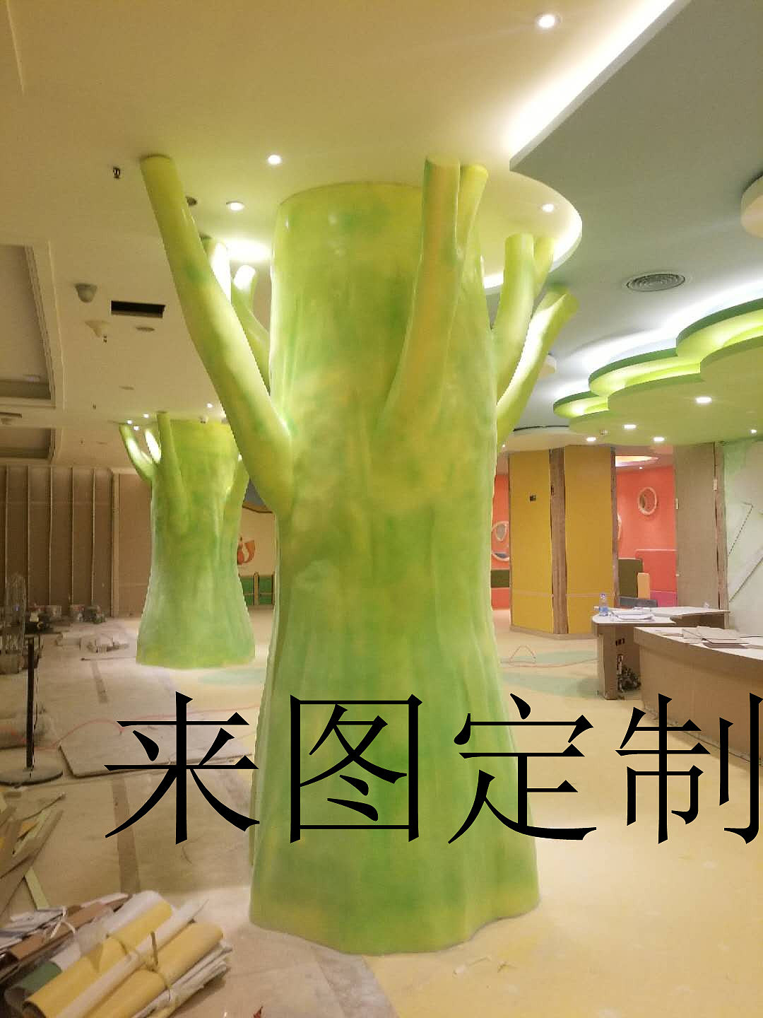 创意玻璃钢食物蔬菜主题罗马柱子大厅展览雕塑艺术摆件