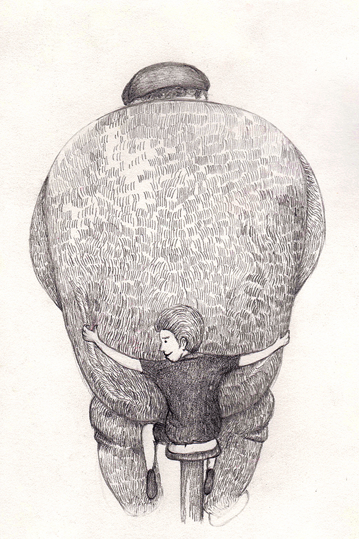 父亲主题插画创作