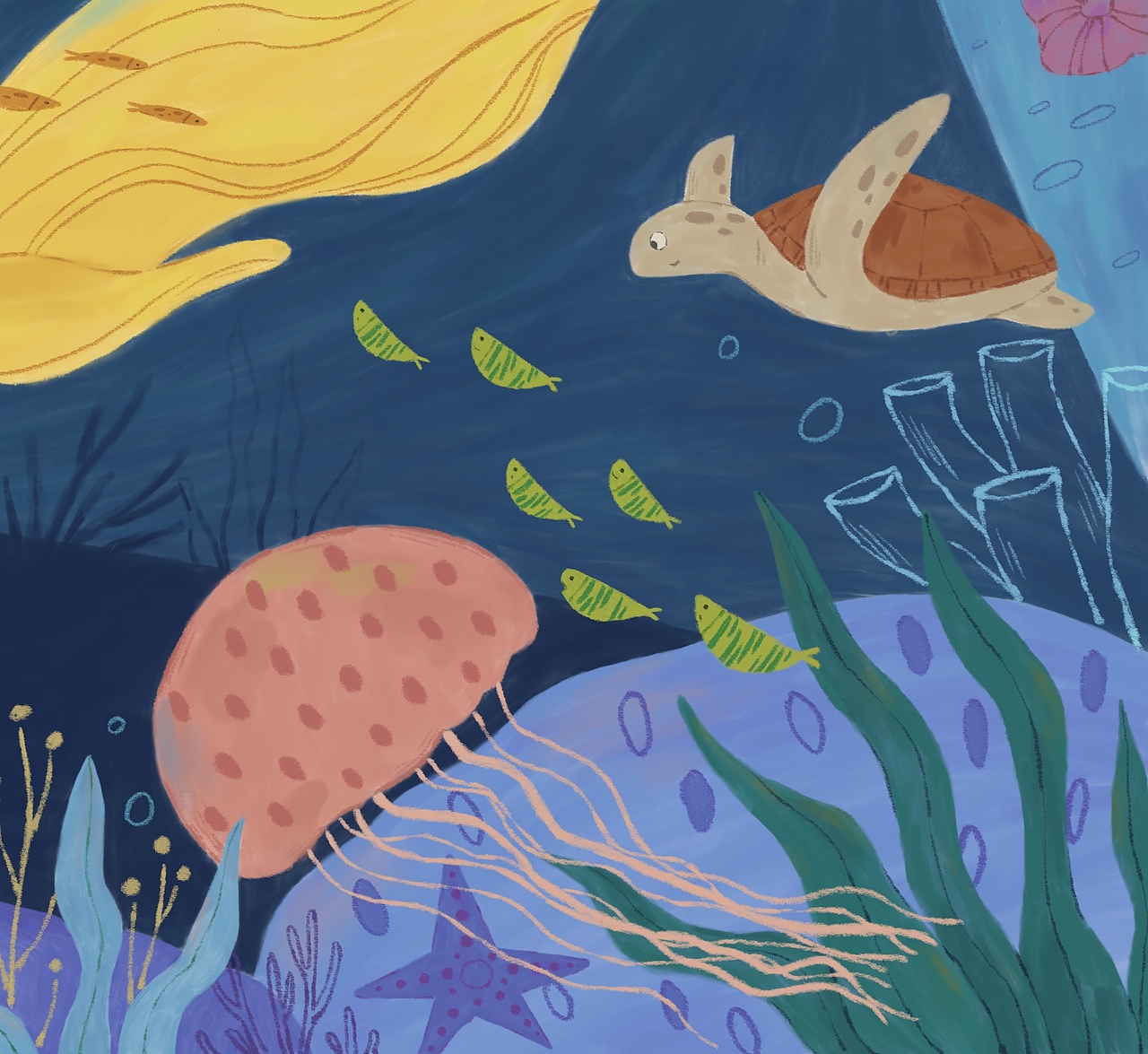 假如长发公主掉进了海里（图ZMjkxODk3NjYw） - 创作习作 - 站酷设计师淼小怪原创素材 - 站酷ZCOOL