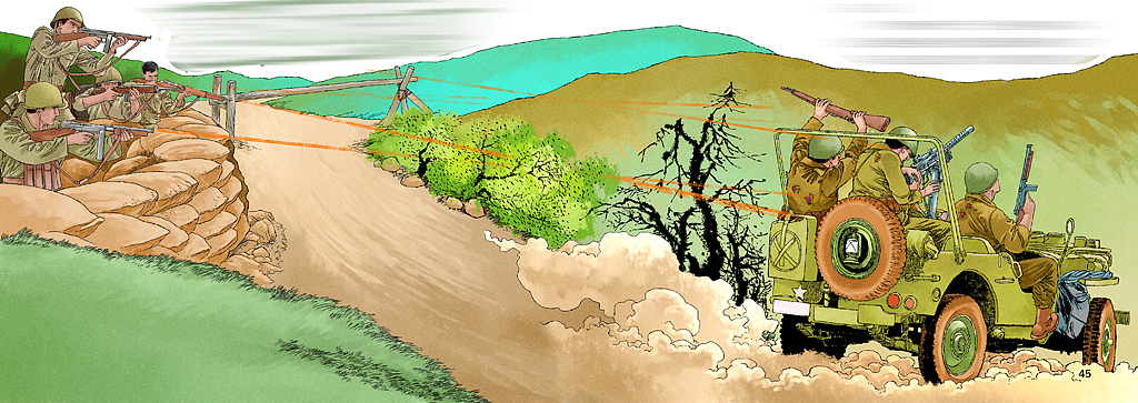 二战漫画,写实二战插画,写实漫画,线稿,战争连环画