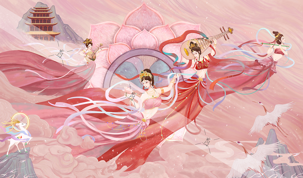 山河系列—敦煌映像|插画|商业插画|一只小鹿会画画 - 原创作品