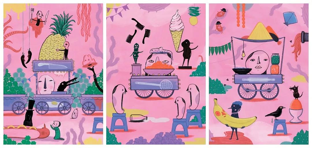 Hiii IIIustration 2019优秀作品奖《都可以吃》（图ZMjIyOTQyODEy） - 绘本 - 站酷设计师hiiibrand原创素材 - 站酷ZCOOL