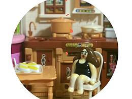 一组超轻黏土食玩和软陶小胖妞的组合