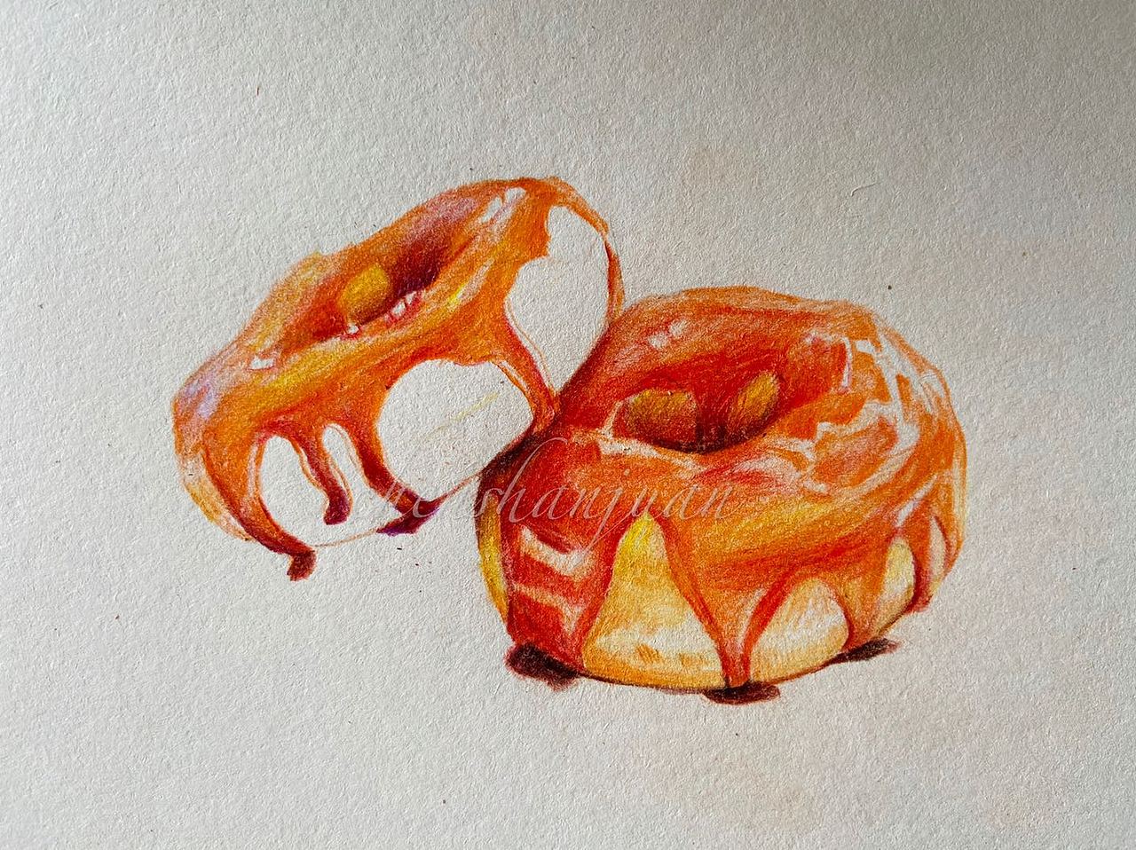 彩铅——甜甜圈