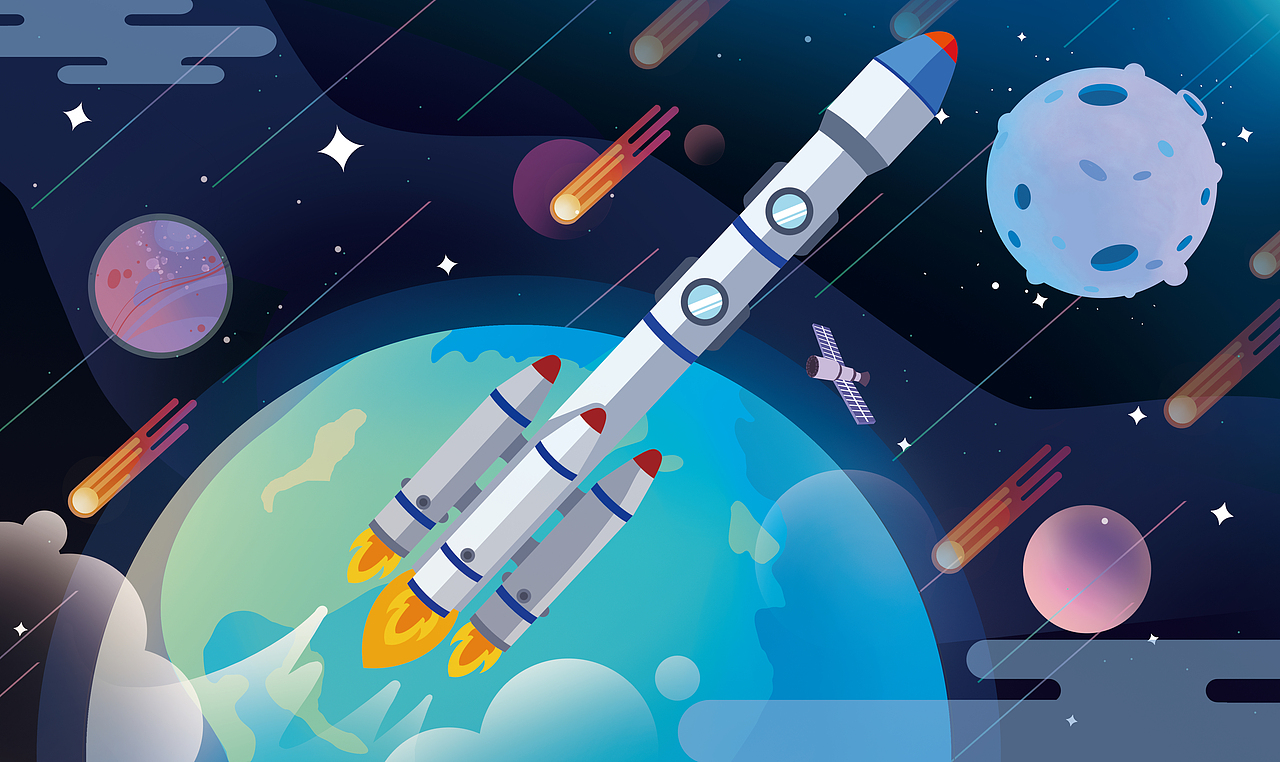 科技馆壁画|插画|商业插画|放我出去吧_原创作品-站酷zcool