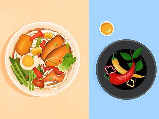 美食插画作品