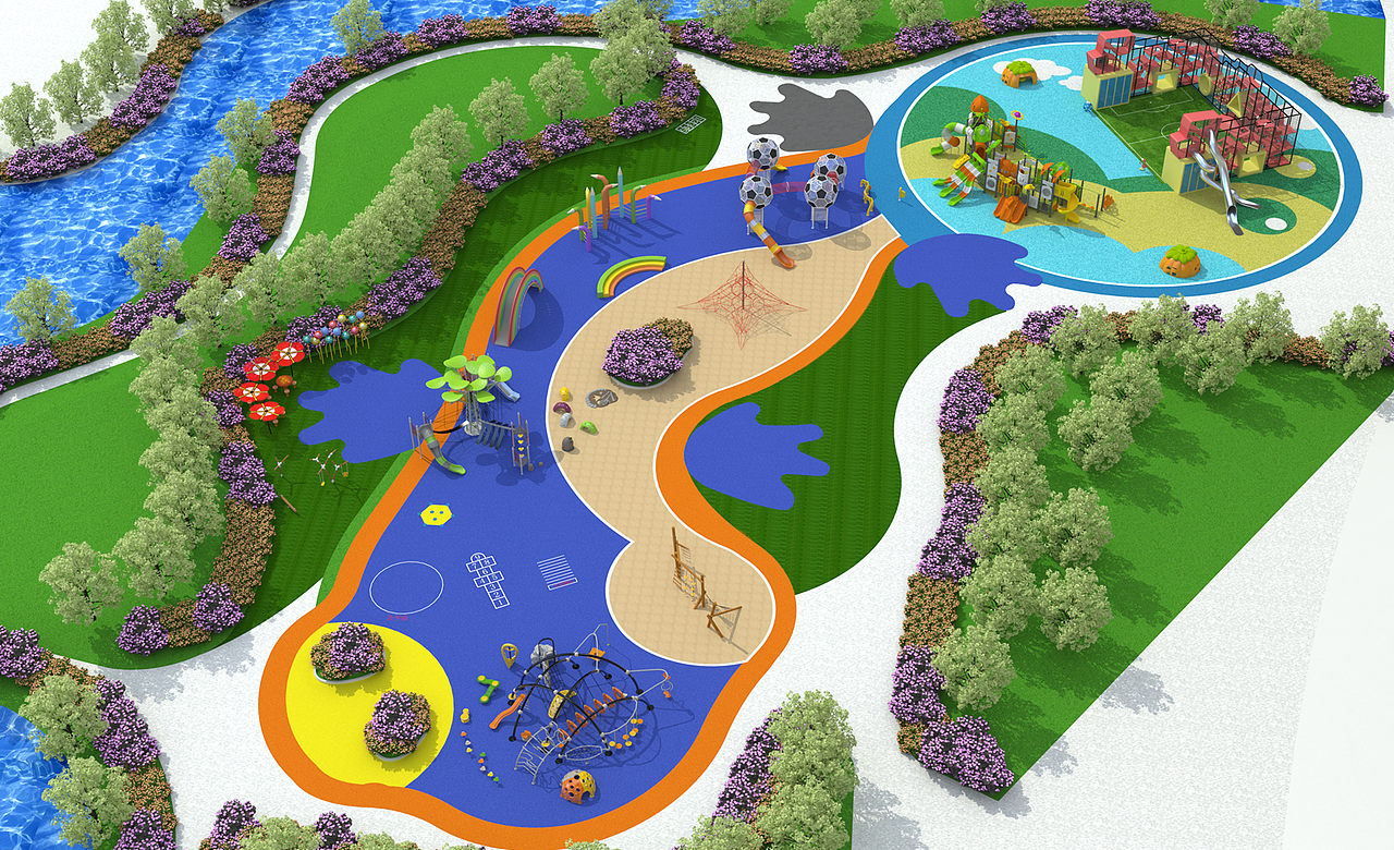 6-15学后青少年区和成年老年健身区鸟瞰图