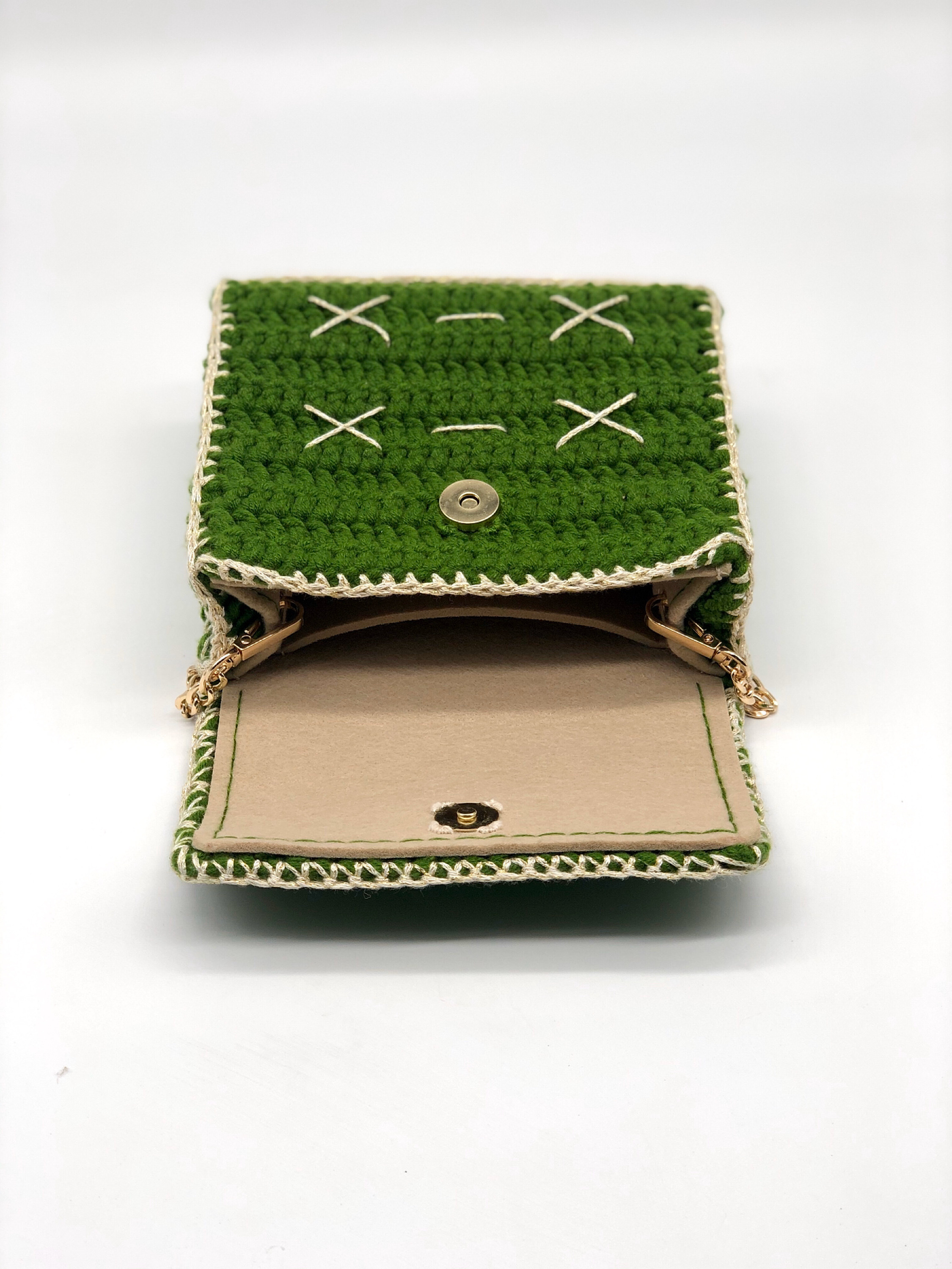 墨绿色高级感编织包