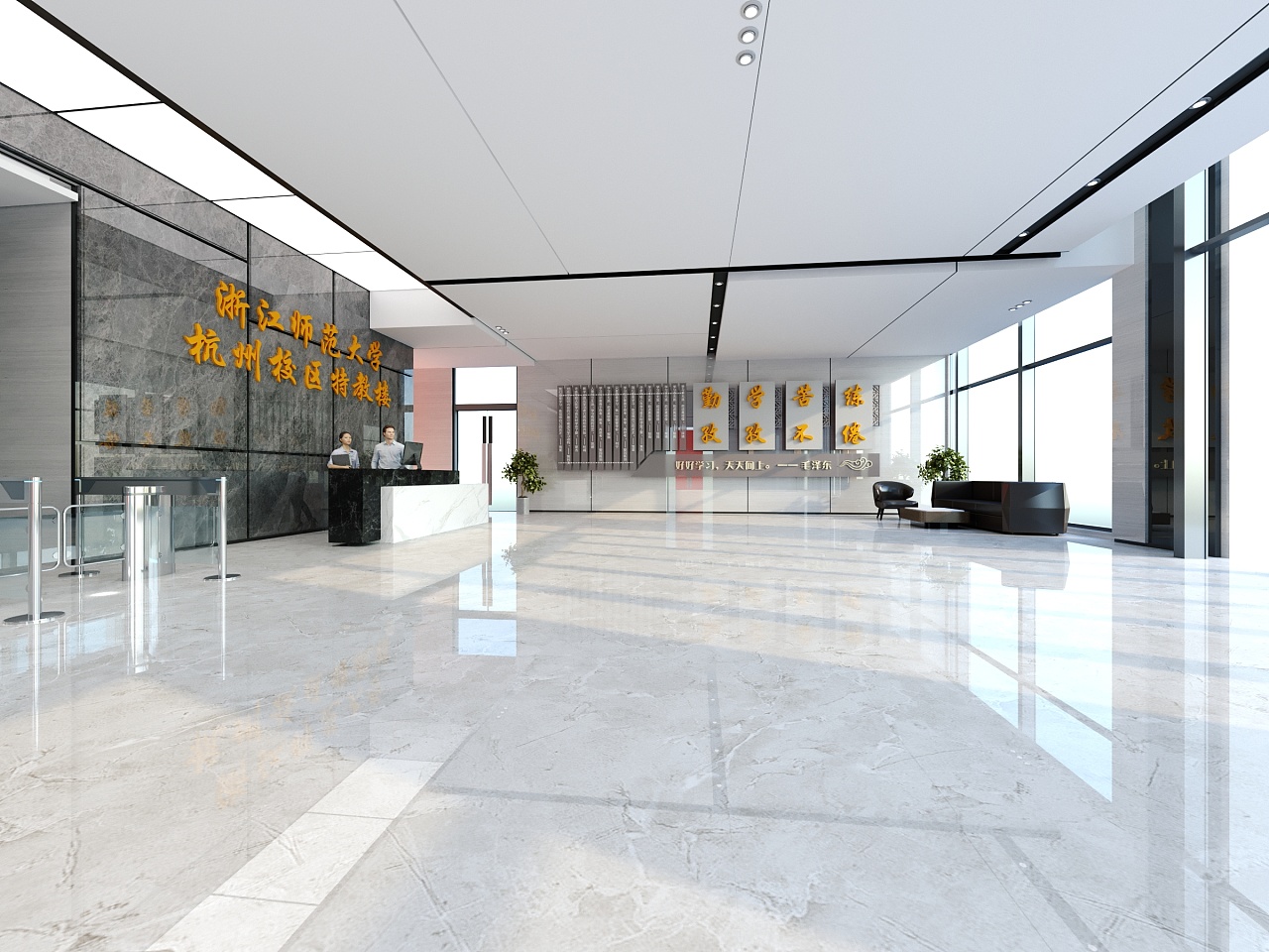 现代办公大堂，大厅门厅 3d模型下载-【集简空间】「每日更新」