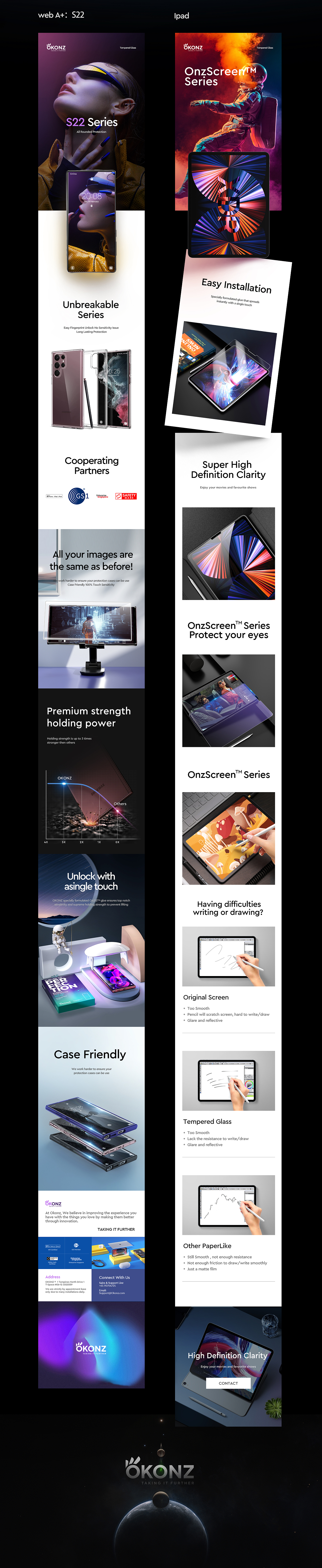 亚马逊钢化膜详情页丨OKonz×圣思羽 GODDESS OF WISDOM