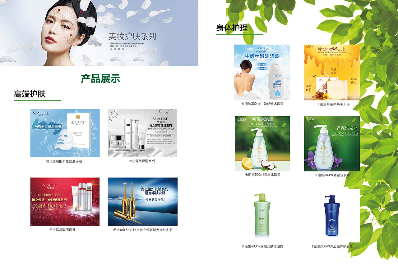 绿叶公司画册及海报