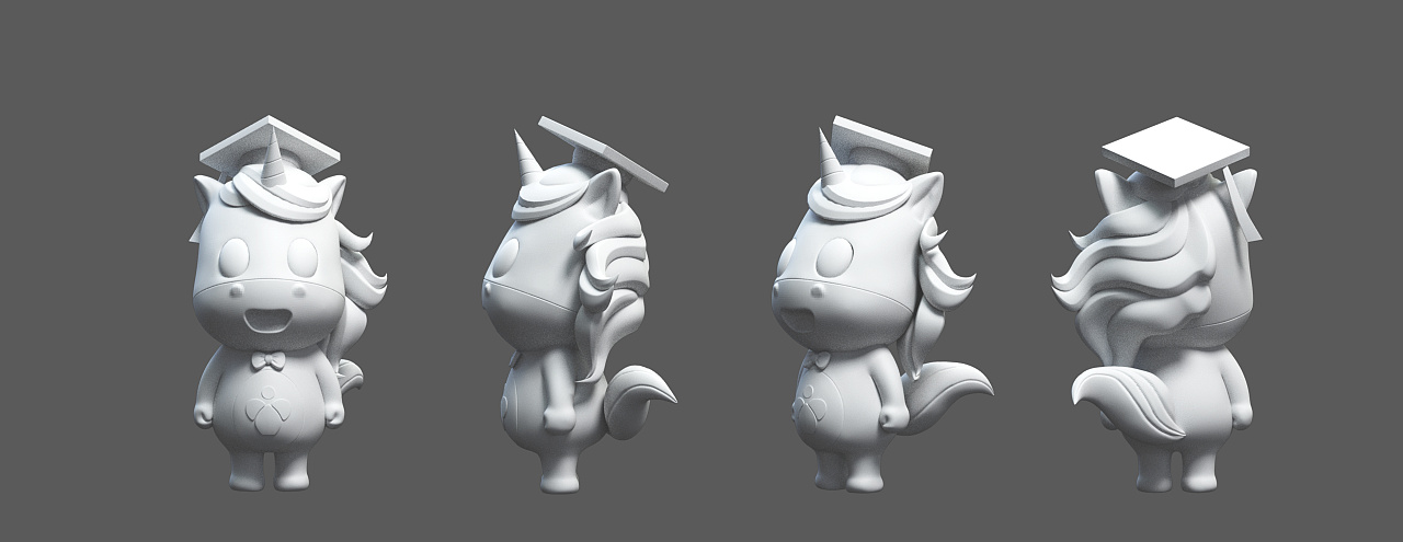 卡通吉祥物建模3d效果图手办|平面|ip形象|亦小北 - 原创作品 - 站酷