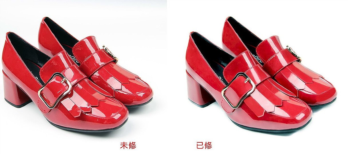 细修女鞋单品,修图