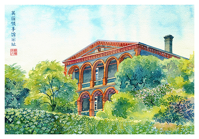 手绘城市系列——《西津渡》