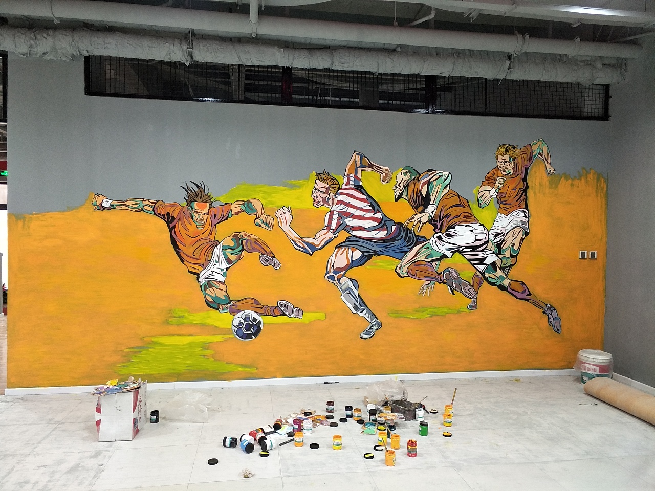 儿童体能运动馆手绘墙