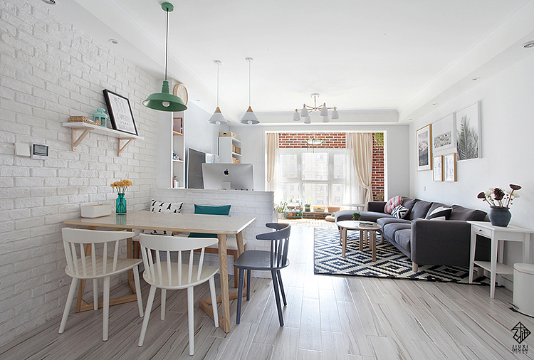 【久栖设计】郑州民安北郡丨北欧风格设计丨春夏正当时（图ZMTAyMDExMzU2） - 家装设计 - 站酷设计师久栖设计原创素材 - 站酷ZCOOL