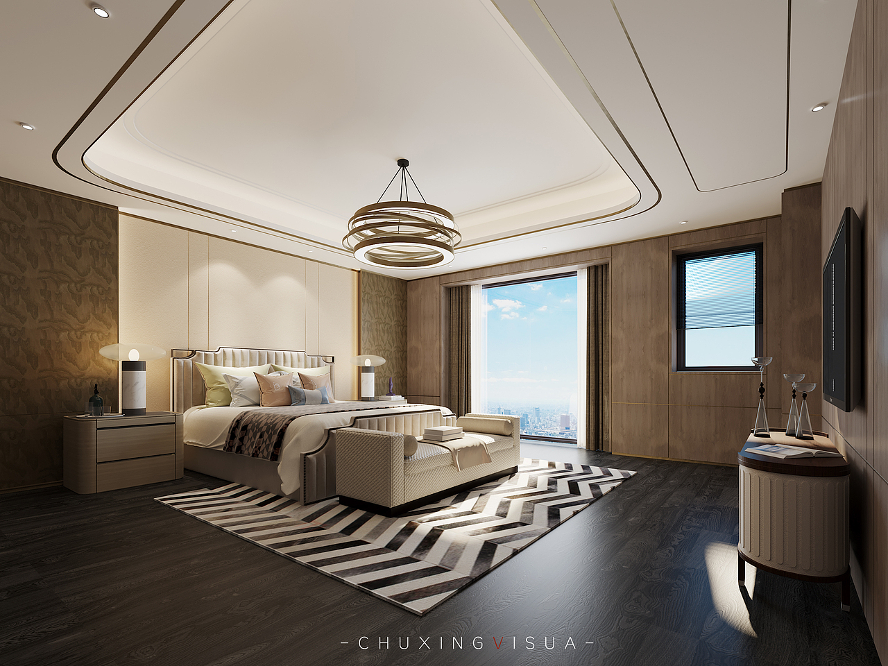 现代轻奢别墅-效果图