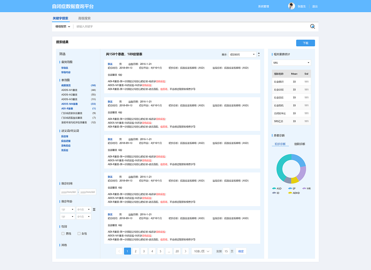 自闭症数据查询平台